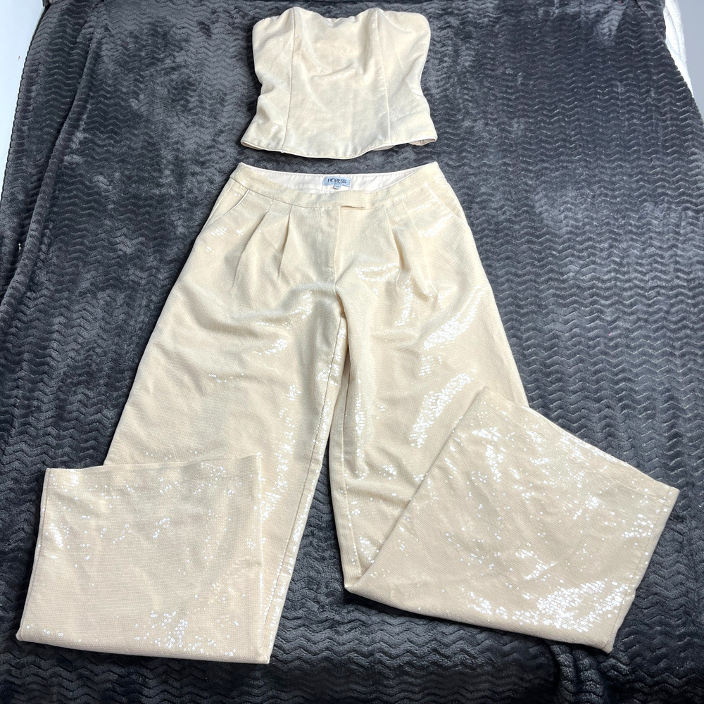 Heiress Nude sequin Set by Heiress Beverly Hills size XS